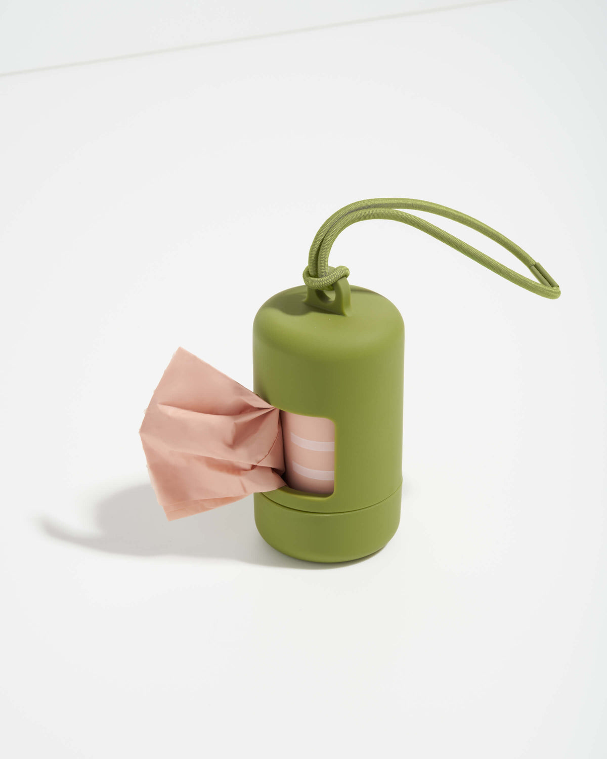 Leash-Attached Dog Waste Bag Dispenser Moss