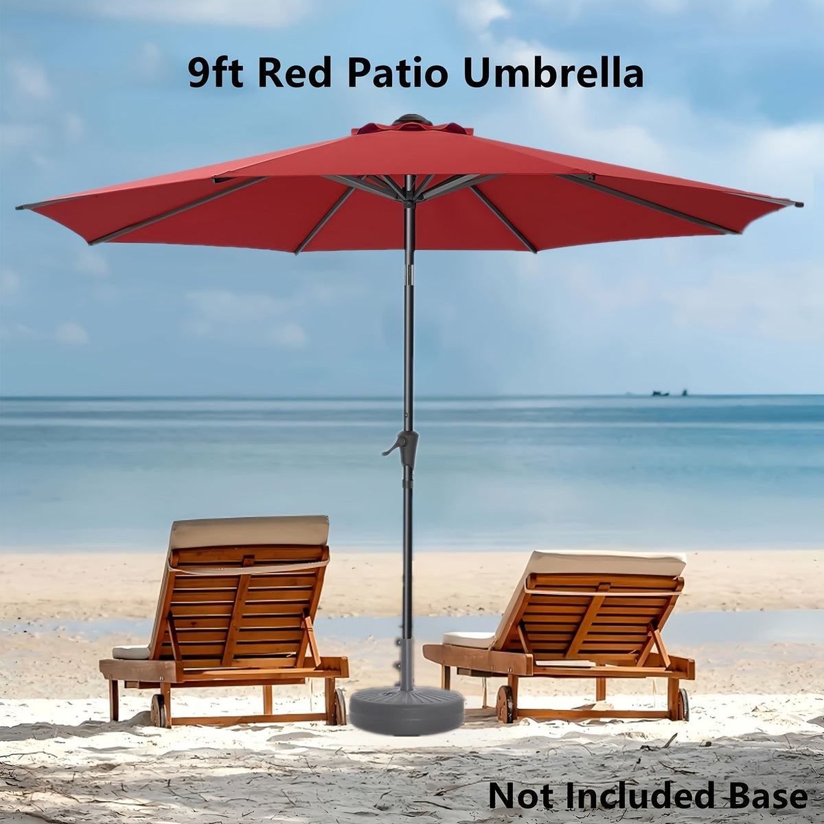 Patio Umbrella shown in the 9ft Red Patio Umbrella option