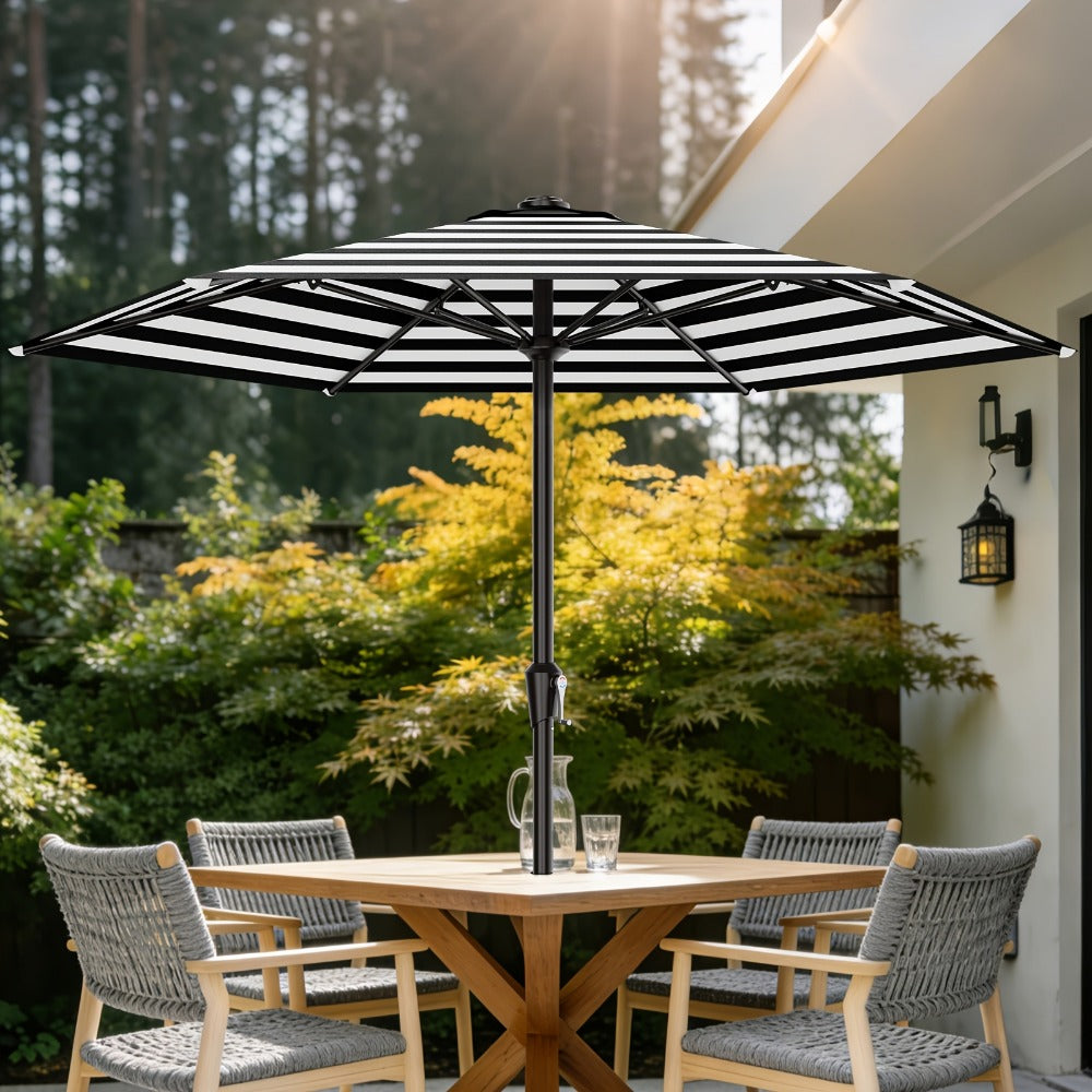 9-Foot Patio Umbrella with Easy Crank, Outdoor Table Umbrella detail image - detail view 8