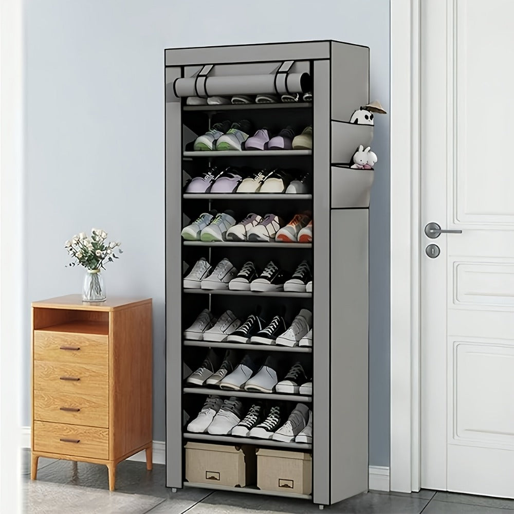 9-Layer Shoe Cabinet with Tool-Free Assembly for Organized Everyday Storage in Entryway detail image - detail view 12