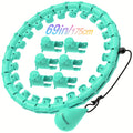 Weighted Hula Hoop Exercise Ring 69" – Smart Pilates Circle with 30 Detachable Knots, Plus Size Adjustable Fitness Hoop for Adults