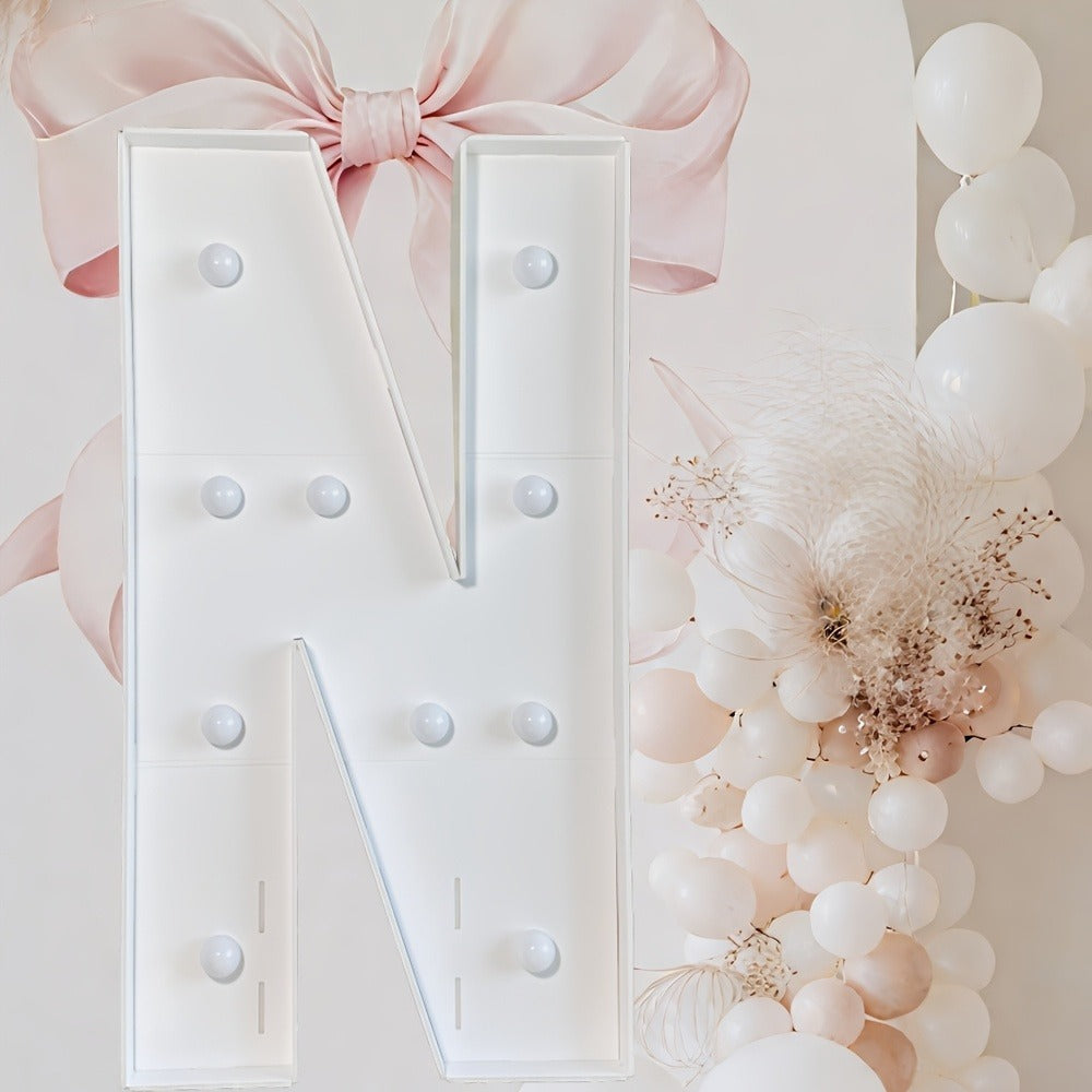 Marquee Letter Lights 3ft LED Light Up Letters for Weddings, Proposals & Celebrations – Cool White Lighted KT Board DIY Display Frame
