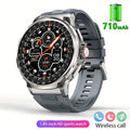 Smart Watch 1.85-Inch Round Display with 710mAh Battery, Wireless Calling and Silver or Black Band