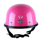 German Style Motorcycle Half Face Helmet – Novelty Skull & Carbon Fiber Design, UV Glossy Finish, Removable Washable Padding