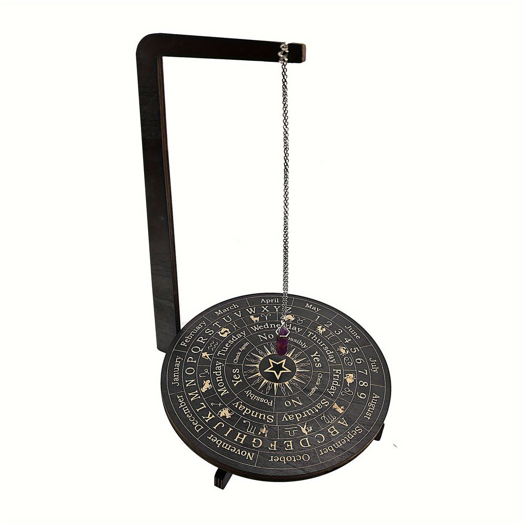 Wooden Pendulum Stand for Divination, Crystal Display Holder, Witchcraft Altar Decor for Entryways, Bedrooms and Living Spaces
