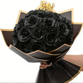 Artificial Flowers Glitter Rose Bouquet in 24 or 36-Piece Sets with Nine Sparkling Color Options