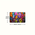 Kitchen Mat Floral Design, Rectangular Rug, 100% Polyester Floor Mat for Kitchen, Bathroom, Laundry Room