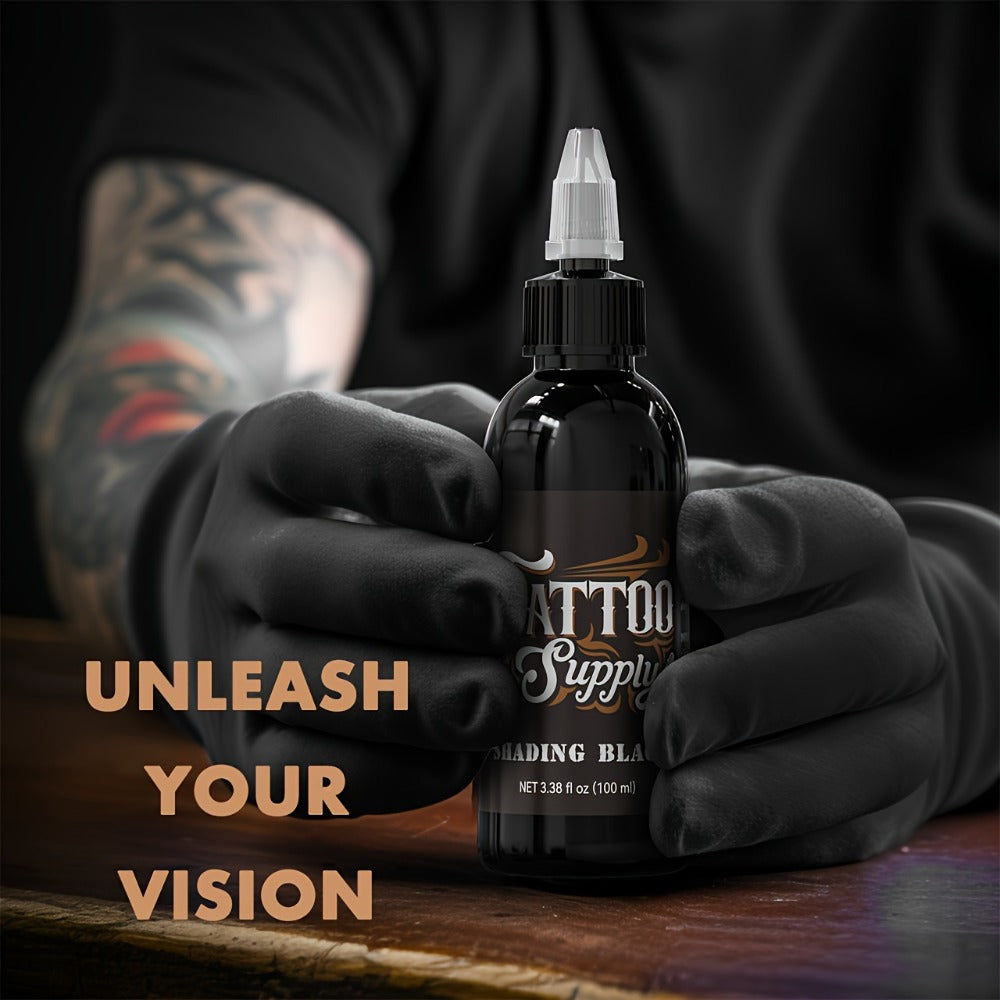 Tattoo Ink Neebol Lining and Shading Black Bottle Options in 100ml or 250ml with Four with Item-Specific Color, Capacity and Bottle Choices