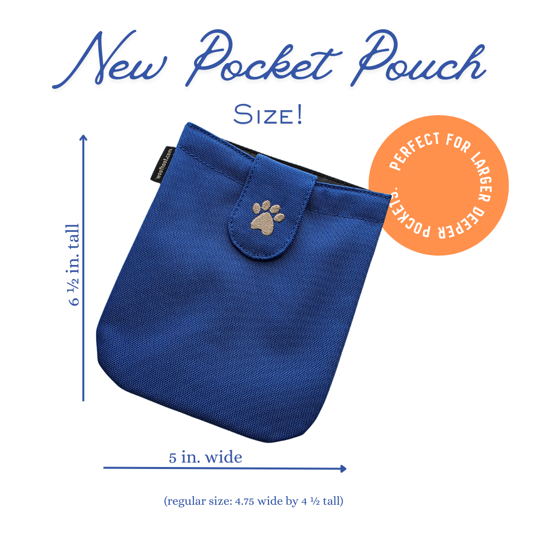 Pocket Dog Treat Pouch Blue - Extra Large