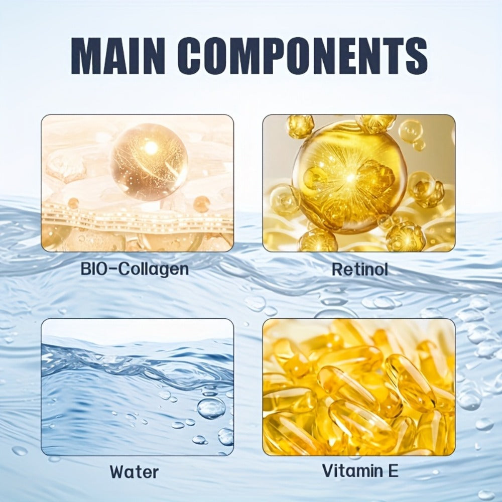 Neck Mask Patch 5pcs & Lifting, Bio Collagen, Bee Venom & 4-in-1 Retinol Gel Patch, Reduces Wrinkles & Sagging