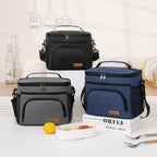 Insulated Lunch Bag with Adjustable Shoulder Strap – Leakproof Reusable Cooler Bag for Men Women Portable Fresh Keeper | Black Grey Blue |