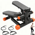Mini Exercise Stepper Machine with Resistance Bands – Portable Twist Stair Stepper, 300lb Capacity, Full Body Trainer for Legs