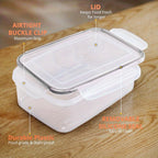 Container Set Food Storage Organizer with Locking Plastic Lids in 12-, 24- or 48-Piece Options
