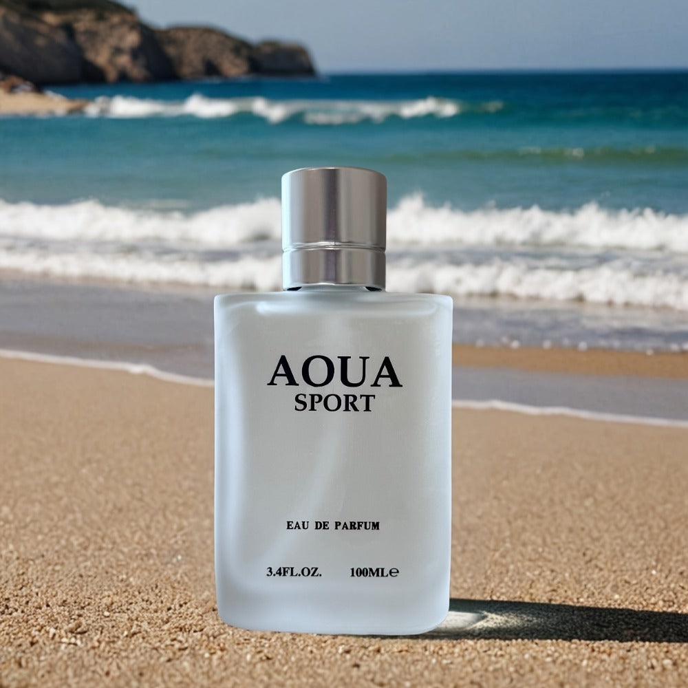 AOUA Black Acqua Aquatic Cologne for Men Eau de Parfum 3.4oz 100ml Fresh Lime Neroli Jasmine EDP Spray 1pc or 2pcs Set Gift for Him