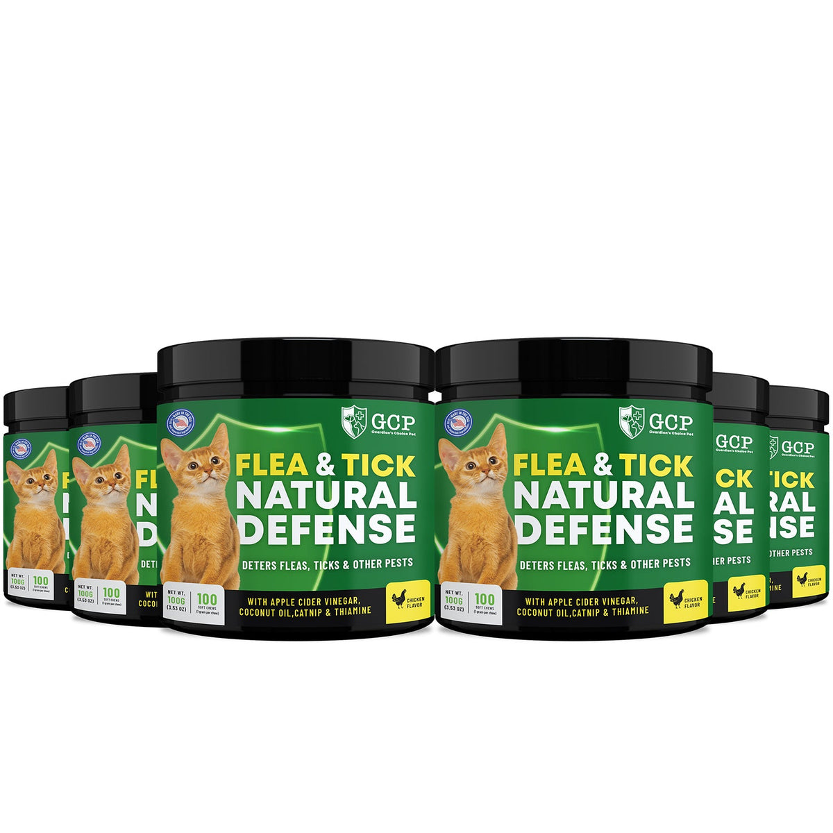 Cat Flea and Tick Support Chews, 6-Pack