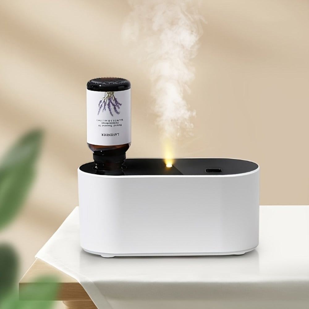 Waterless Essential Oil Diffuser, Smart Aroma Diffuser with 3 Modes, Auto Cycle Atomizer & Colorful LED Lights for Home Office Car Yoga