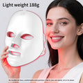 LED Light Therapy Facial Mask Device 7 Color Photon Skin Rejuvenation Face Care Beauty Tool for Entryways, Bedrooms and Living Spaces