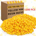 Mini Rubber Ducks Bulk 1200pcs, Tiny Yellow Resin Duck Figures for Hide & Seek Prank, Cruise Ship Duck