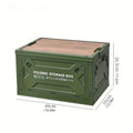 Folding Storage-Box Table with Five Access Doors and Wood-Look Top in One- or Two-Piece Color Options