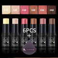 Blush Stick Makeup Set 6 Piece, 3-in-1 Waterproof Blush Eyeshadow Touch-Up Sticks, All-Day Glossy Shimmer