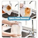8pcs Cotton Dish Cloths Super Absorbent Reusable Kitchen Cleaning Towels Soft Dishcloths for Home Dining Room