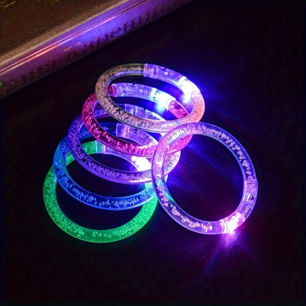 LED Glow Bracelet Party Supplies Pack in 24, 39 or 79-Piece Options with Assorted Light Colors