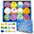 Bath Bombs with Surprise Inside Ocean Bath Ball Set, Rich Foam Lavender Essential Oil Fizzy Bath Bombs Gift