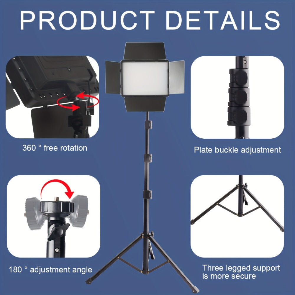 LED Fill Light Kit Studio Photography Lighting Set 10-Inch Square Dimmable 3 Color Modes for an Everyday Personal Care Routine