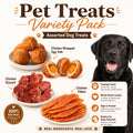 Dog Treats Duck Jerky, Chicken Pieces and Beef Sausage Assortment with Four Retained Flavor Options