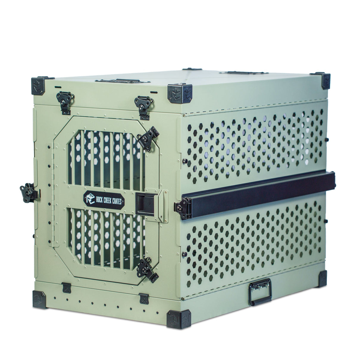 Collapsible Aluminum Dog Crate, 30" / Sage Green