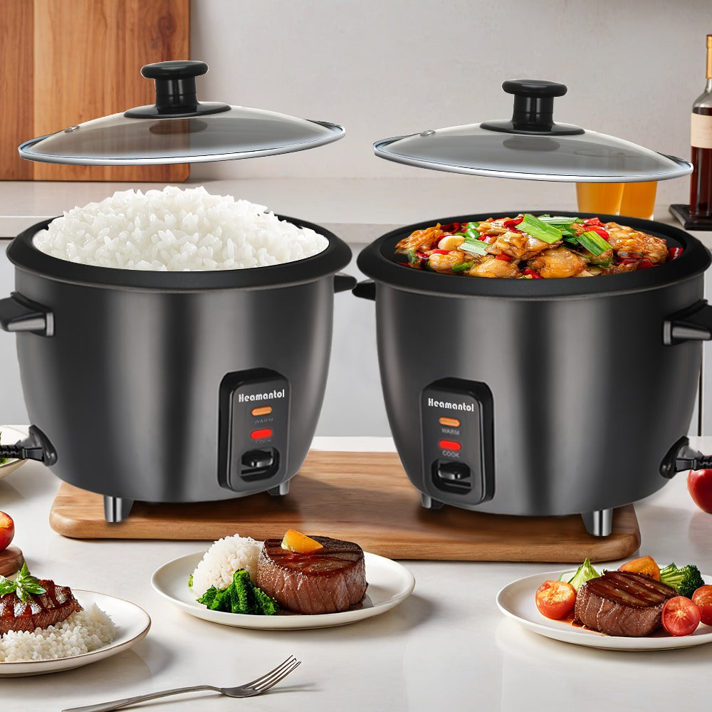 Rice Cooker & Yogurt Maker 3-Cup Nonstick, 1.5Qt Multicooker with Auto Keep, One-Touch Operation
