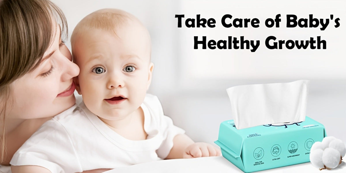 100% Cotton Disposable Face Towels Draw-Style Box 200 400 600 Count, for an Everyday Personal Care Routine