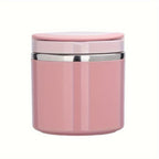 Stainless Steel Lunch Box 630ml Leakproof Stackable Thermal Bento Box with Handle 304 Steel Heat Cold Insulation Container for School Office