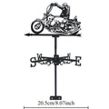 Weathervane | Metal Motorcycle Garden Yard Roof Wind Direction Decor