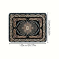Car Trunk Liner Non-Slip Cargo Mat – Soft Dustproof Machine Washable Auto Trunk Protector with Elegant Black & Gold Intricate Pattern
