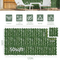 Artificial Ivy Privacy Fence Screen in 13 Size Options with Cuttable Green Leaf Panels for Patio or Balcony
