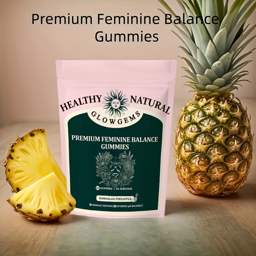 Feminine Balance Gummies with Probiotics for Women – Vaginal Health, pH Balance, Odor Control & Yeast Defense, Hawaiian Pineapple Flavor