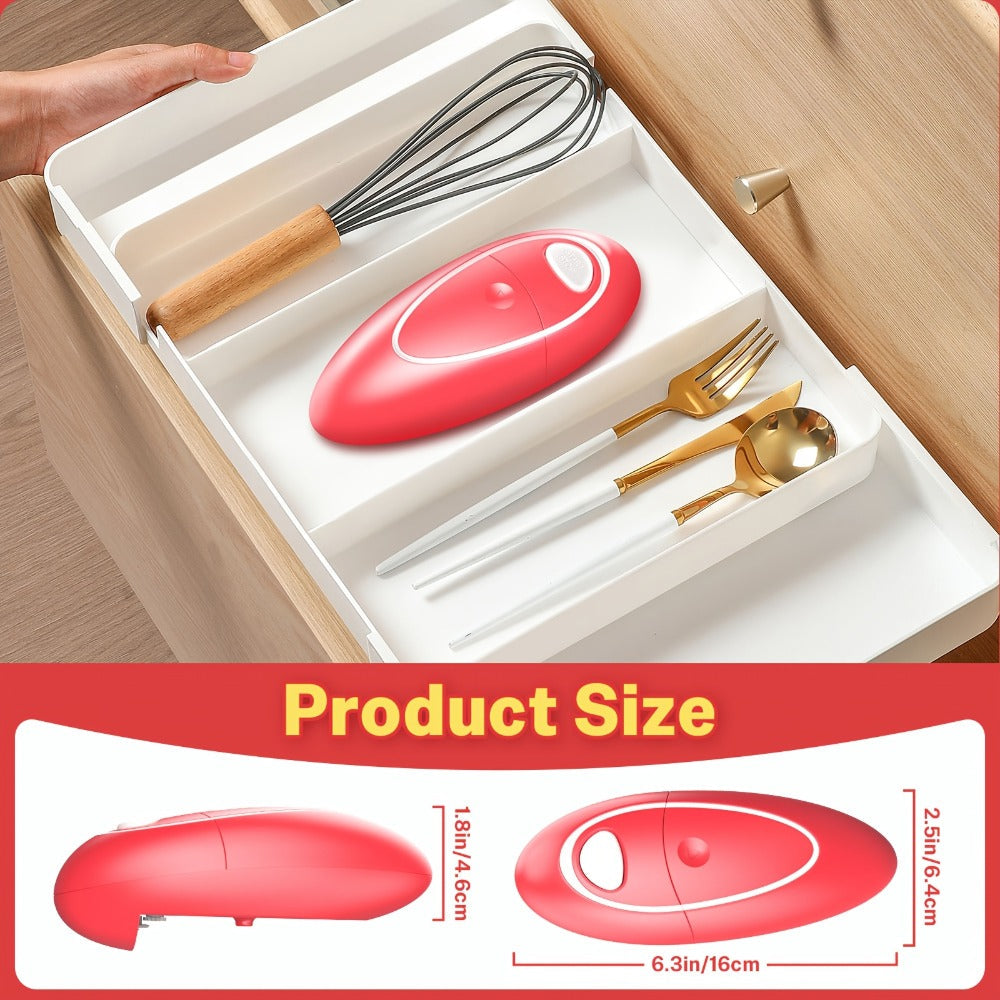 Electric Can Opener One-Touch Automatic – Smooth Edge Battery Operated Handheld Opener for All Can Sizes, Best Kitchen Gadget for Seniors