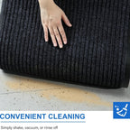 Door Mat 2-Pack Indoor Outdoor Welcome Entryway Rug Non-Slip Low Profile Polyester Floor Mat for Front Door Patio Porch Mudroom