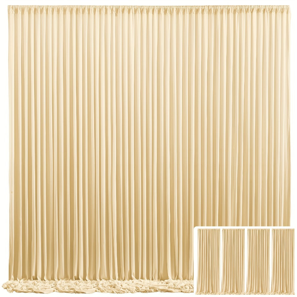 Elegant Fabric Backdrop Curtains 4pcs with Poles 59x85in Non-Transparent Wrinkle-Free Party Photo for an Everyday Personal Care Routine