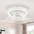 LED Ceiling Fan with Light 20 Inch Modern Flush Mount Adjustable Color Temperature 3000K for Entryways, Bedrooms and Living Spaces