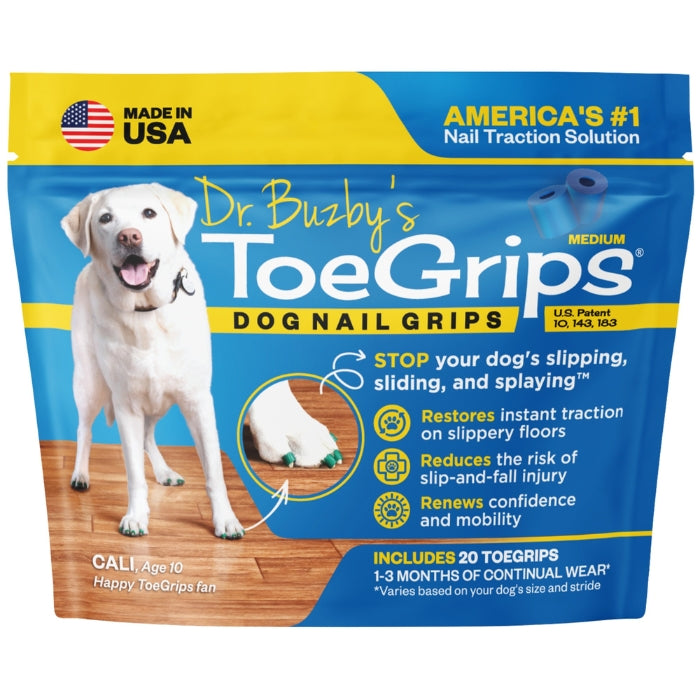 Dog Nail Grips for Floor Traction, M (Blue)