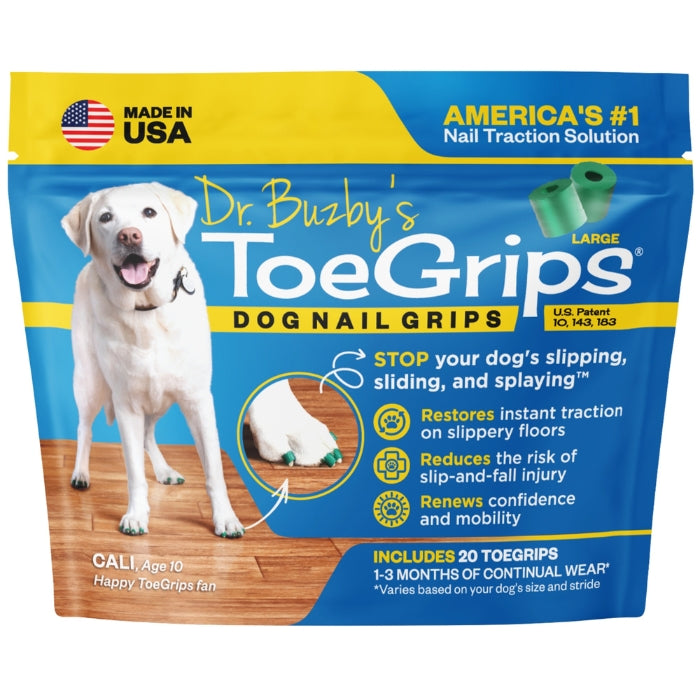 Dog Nail Grips for Floor Traction, L (Green)
