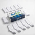 12-Pair Crew-Length Diabetic Sock Set for Adults in White, Black or Grey with 9-11 and 10-13 Sizes