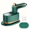 Foldable 3-in-1 Mini Garment Steamer and Iron with 40W Label, Matching Base and Filling Cup