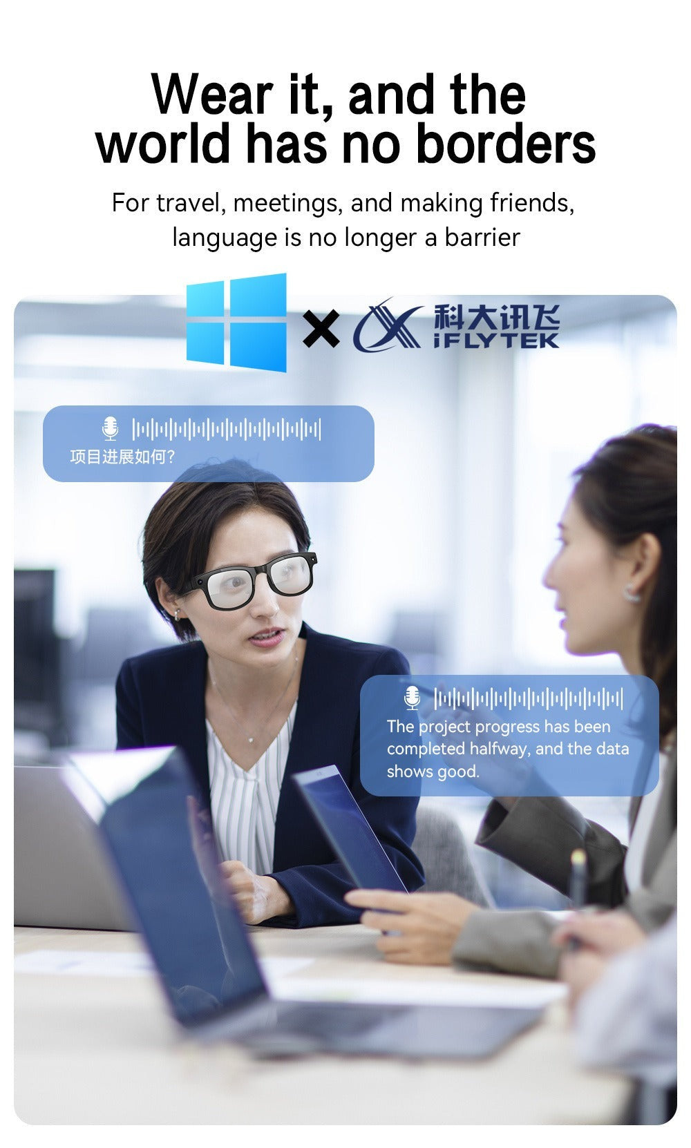 Smart Glasses with Camera and Bluetooth, 8MP Camera Eyewear with HD Video, Translation, Object Recognition