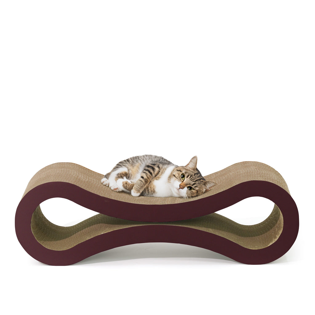 Cat Scratcher Lounger Large Infinity Reversible Cardboard Scratching Pad Board for Indoor Cats, 5-Layer High-Density Cat Scratch Bed