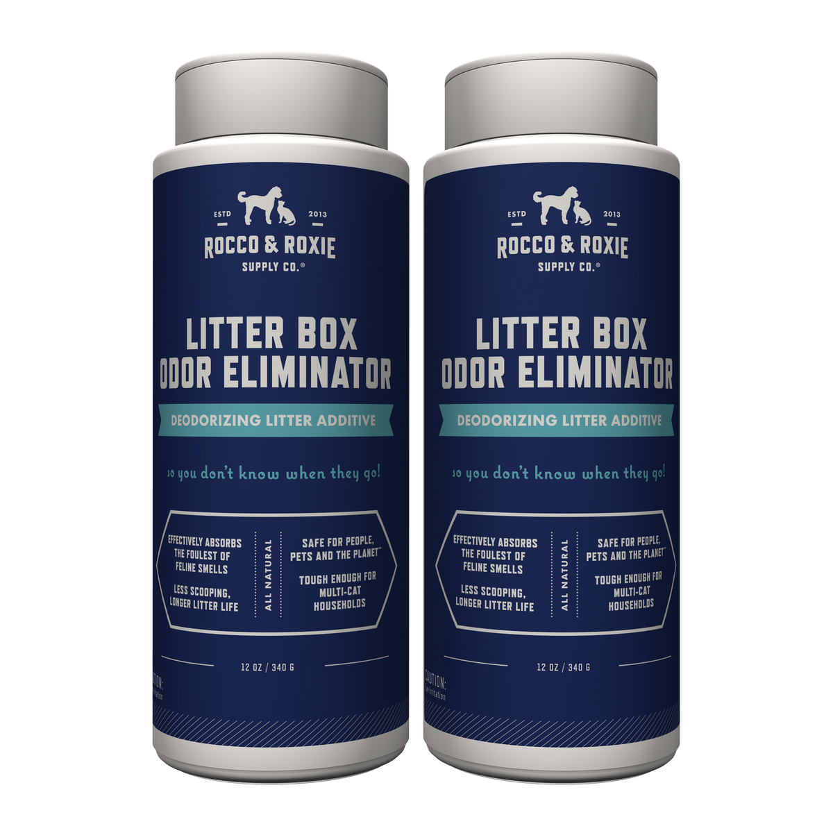 Biodegradable Litter Box Odor Eliminator, 2-Pack