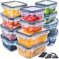 Food Storage Containers with Lids Airtight Plastic Meal Prep Containers Stackable Leak Proof BPA Free for Pantry Kitchen Refrigerator