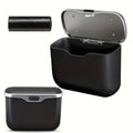 Car Trash Can Leather & ABS – Leak-Proof Auto Garbage Bin with Lid | Dry & Wet Waste | Universal Fit 99% Cars | Includes Garbage Bags |